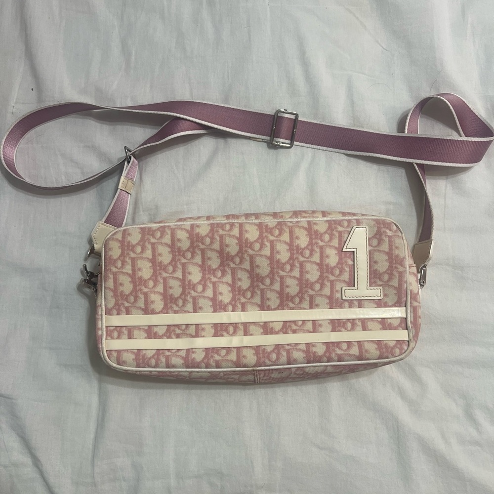 authentic vintage pink dior crossbody